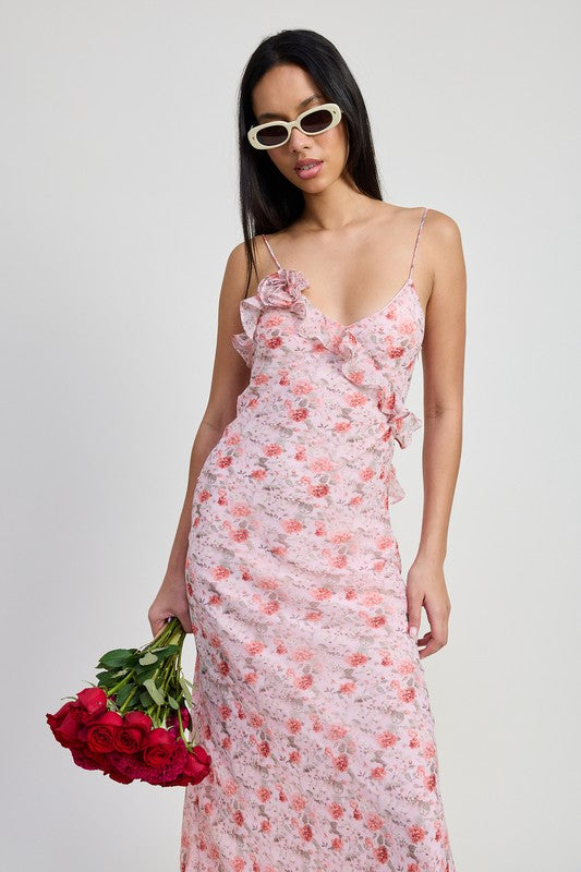 SPAGHETTI STRAP MAXI DRESS