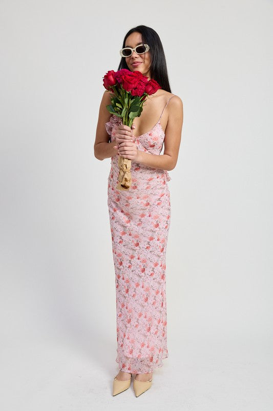 SPAGHETTI STRAP MAXI DRESS