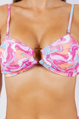 Two Piece Floral Prints O Ring Bikini