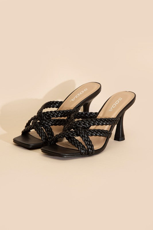 Kellan-S Double Cross Braided Heels