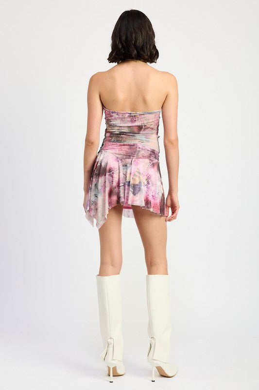 One Shoulder Top with Scarf Detail