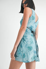 Floral V Neck Mini Slip Dress