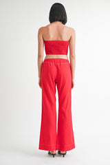 CROPPED LINEN TUBE TOP
