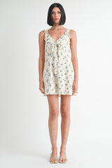 Mini Ruffle Bow Tie Dress
