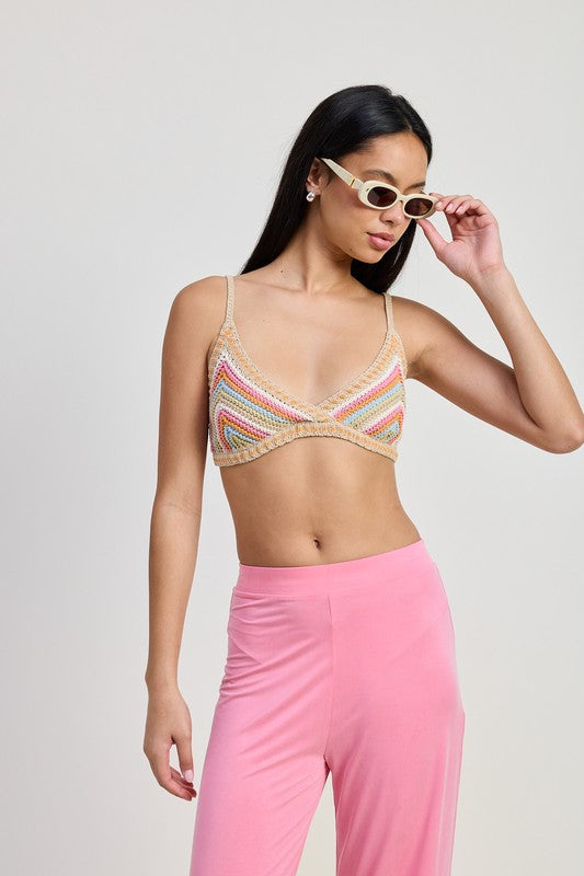 Knitted Crochet Bralette