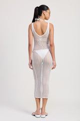 MAXI CROCHET METALIC BEADED DRESS