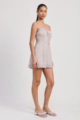 Ruffle Mini Floral Dress