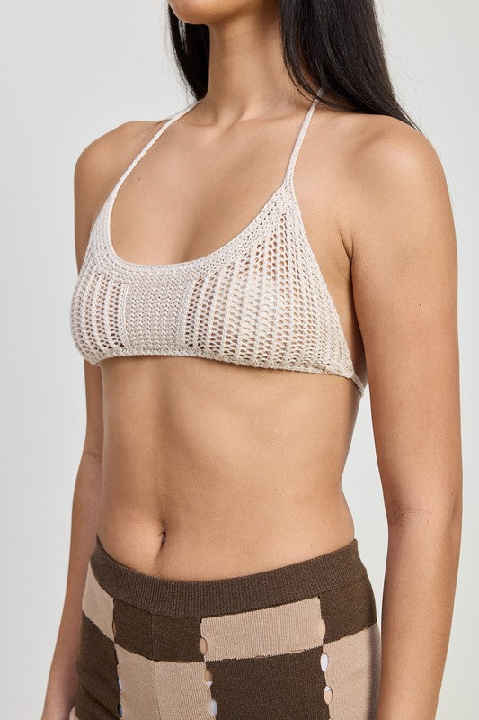 Crochecet Open Back Bralette