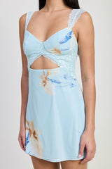 Mini Lace Contrast Dress