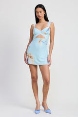 Mini Lace Contrast Dress