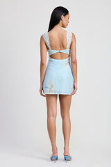 Mini Lace Contrast Dress