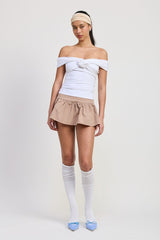 Off Shoulder Rosette Top