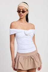 Off Shoulder Rosette Top
