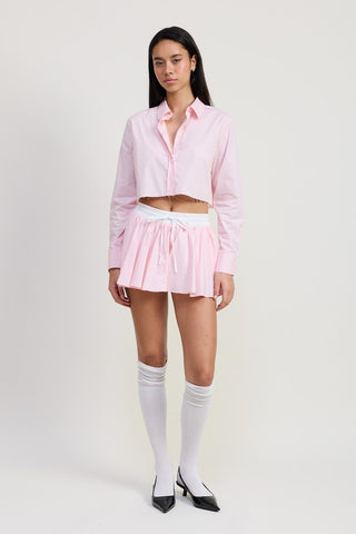 Mini Contrast Waistband Skirt