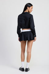 Mini Contrast Waistband Skirt