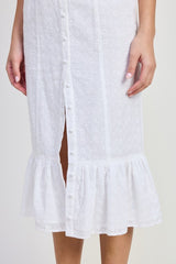 Square Neck Midi Cap Sleeve Dress