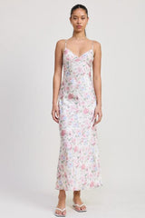 Spaghetti Strap Maxi Floral Dress