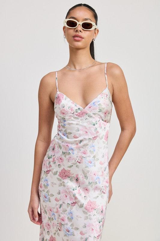 Spaghetti Strap Maxi Floral Dress