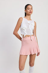 PLEATED MINI SKIRT