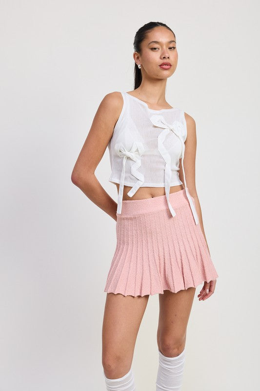 PLEATED MINI SKIRT