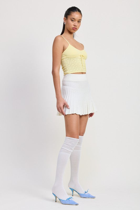 PLEATED MINI SKIRT
