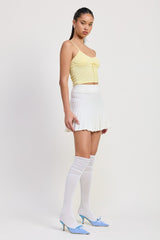 PLEATED MINI SKIRT