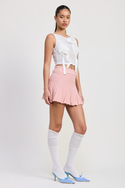 PLEATED MINI SKIRT