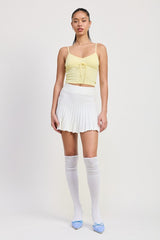 PLEATED MINI SKIRT