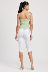 BUSTIER TOP WITH SHOULDER TIES