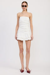POPLIN TUBE DRESS WITH BACK TIE