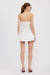 POPLIN TUBE DRESS WITH BACK TIE