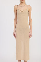 SPAGHETTI STRAP MIDI DRESS