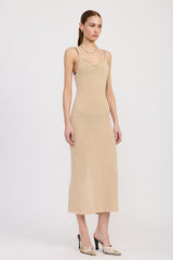 SPAGHETTI STRAP MIDI DRESS