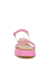 Anglong Raffia Flatform Sandals