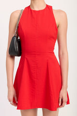 HALTER NECK MINI DRESS WITH OPEN BACK