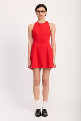 HALTER NECK MINI DRESS WITH OPEN BACK