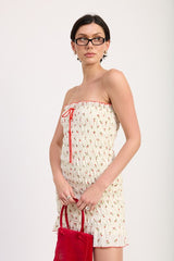 FLORAL SMOCKED TUBE DRESS