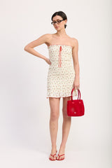 FLORAL SMOCKED TUBE DRESS