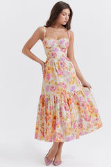 Still the One Blue Floral Print Maxi Dress