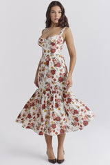 Still the One Blue Floral Print Maxi Dress
