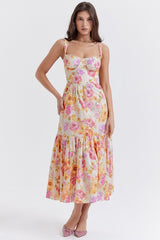 Still the One Blue Floral Print Maxi Dress