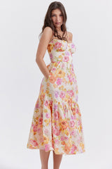 Still the One Blue Floral Print Maxi Dress
