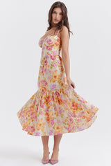 Still the One Blue Floral Print Maxi Dress