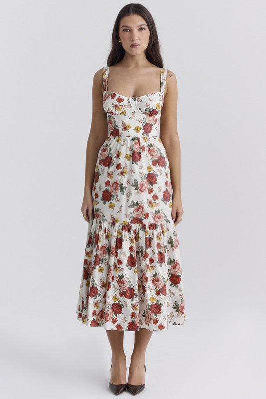 Still the One Blue Floral Print Maxi Dress