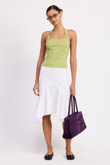 CHAIN LINK HALTER KNIT TOP