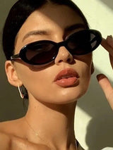 Retro Oval Cat-Eye Sunglasses