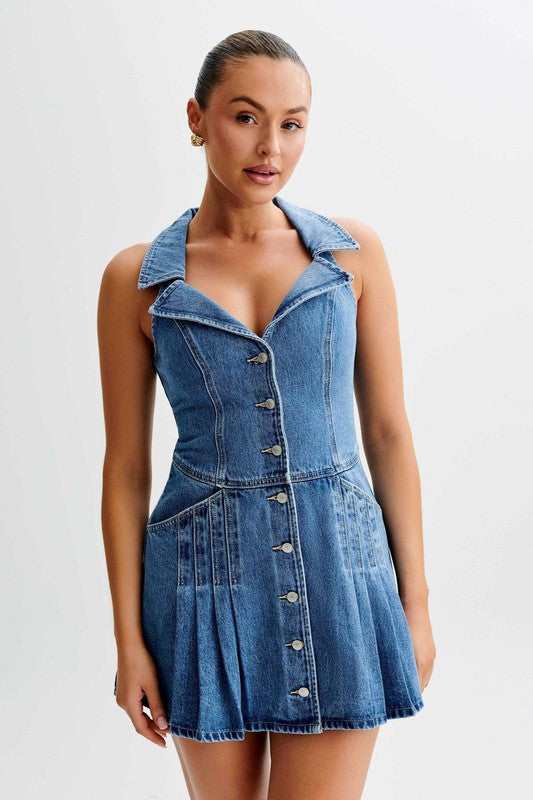 WOMEN FASHION DENIM DRESS