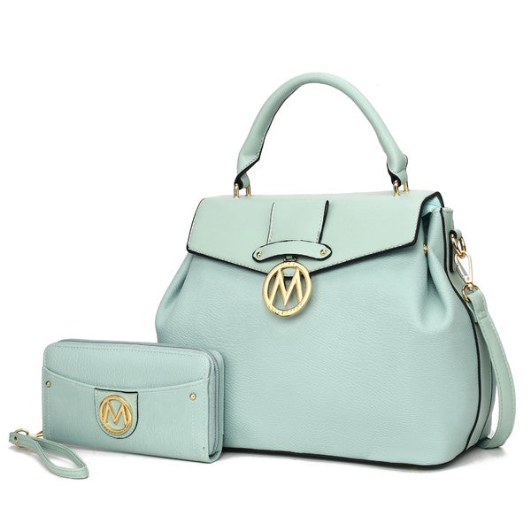 Aurora Vegan Leather Satchel and Wallet
