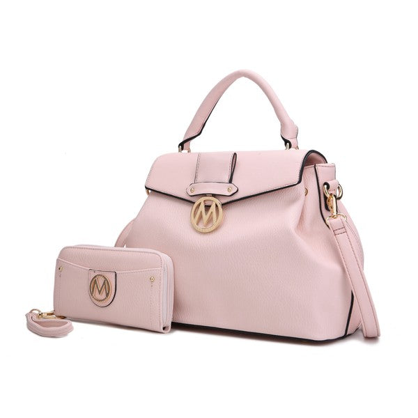 Aurora Vegan Leather Satchel and Wallet
