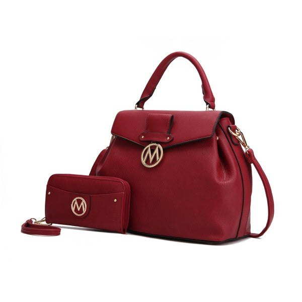 Aurora Vegan Leather Satchel and Wallet
